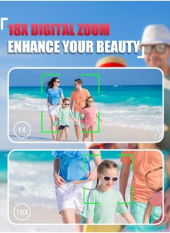 IqwiCam 4K Digital Camera for Photography 64MP Vlogging Camera for Video Cameras 3" 180° Flip Screen with 18X Zoom Compact Vlog Travel Camaras, 64GB SD Card, 2 Batteries  - Image 2