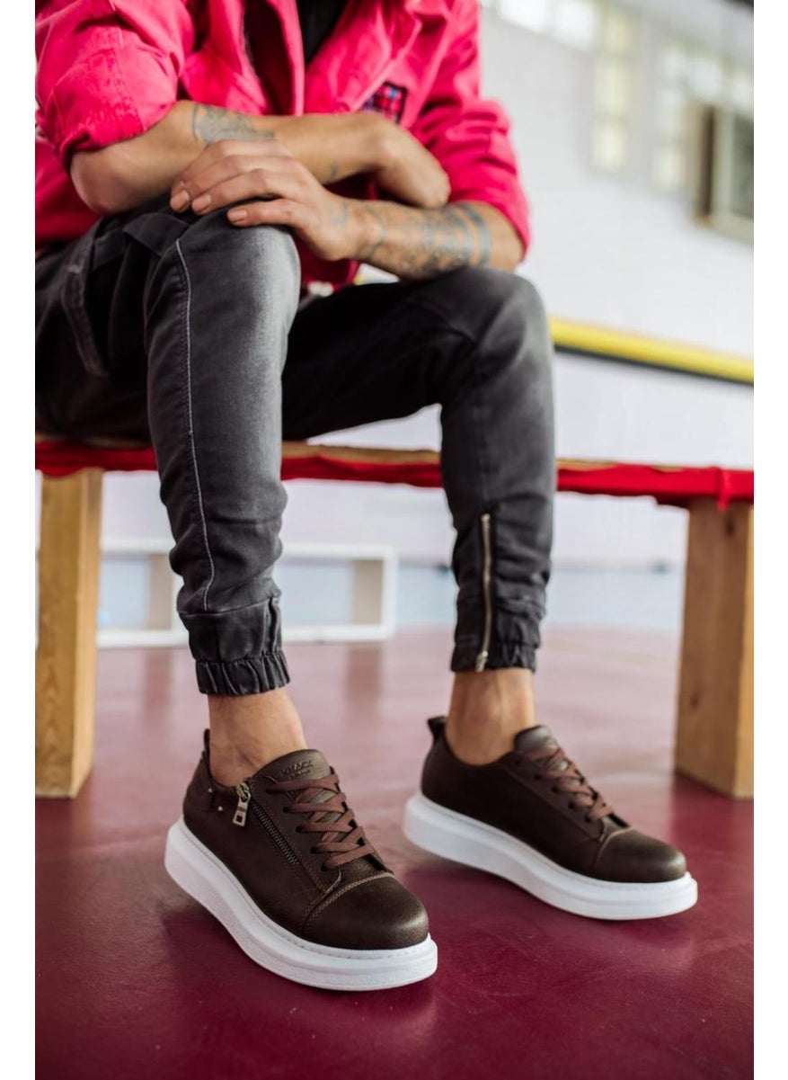 KnACK - High-Sole Casual Shoes 555 Black (White Sole) - Image 1