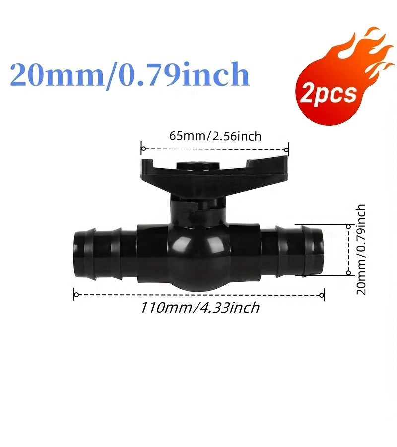 Plastic Pagoda Ball Valve 20mm 0 79in Quick Connect High Flow Garden Hose Valve - Image 3