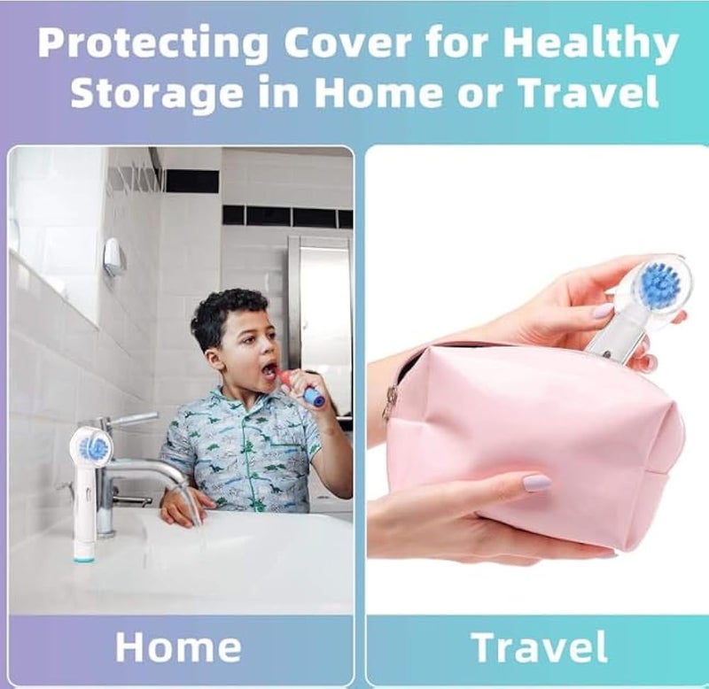 2 Reusable Toothbrush Head Covers Compatible with Oral-B Electric Toothbrush Heads, Better Hygienic Storage at Home and Travel - Image 2