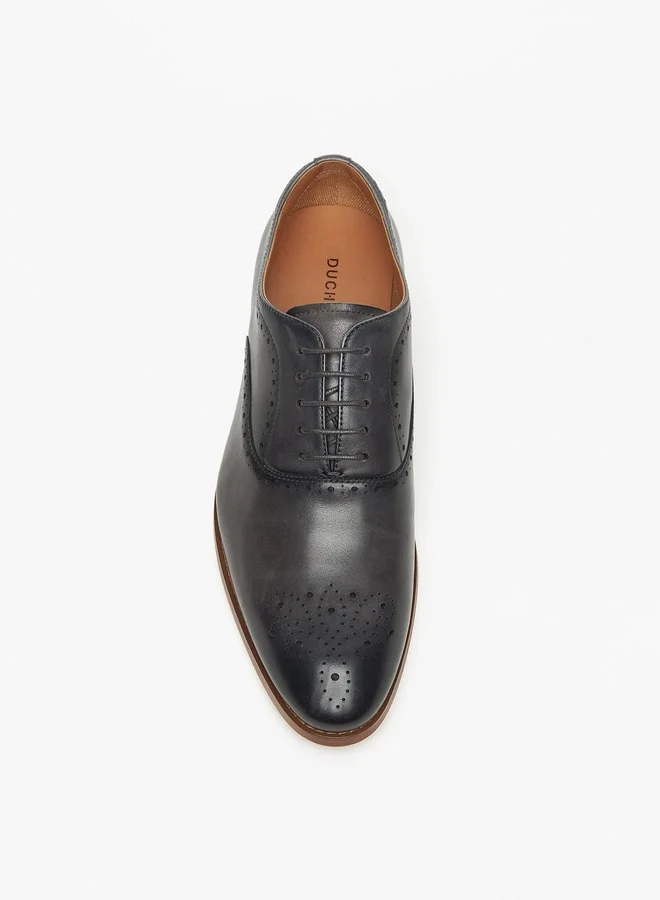 DUCHINI Mens' Oxford Shoes with Lace-Up Closure