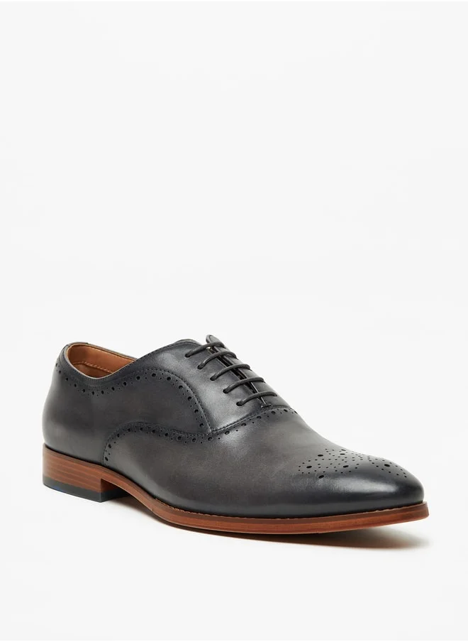 دوتشيني Mens' Oxford Shoes with Lace-Up Closure