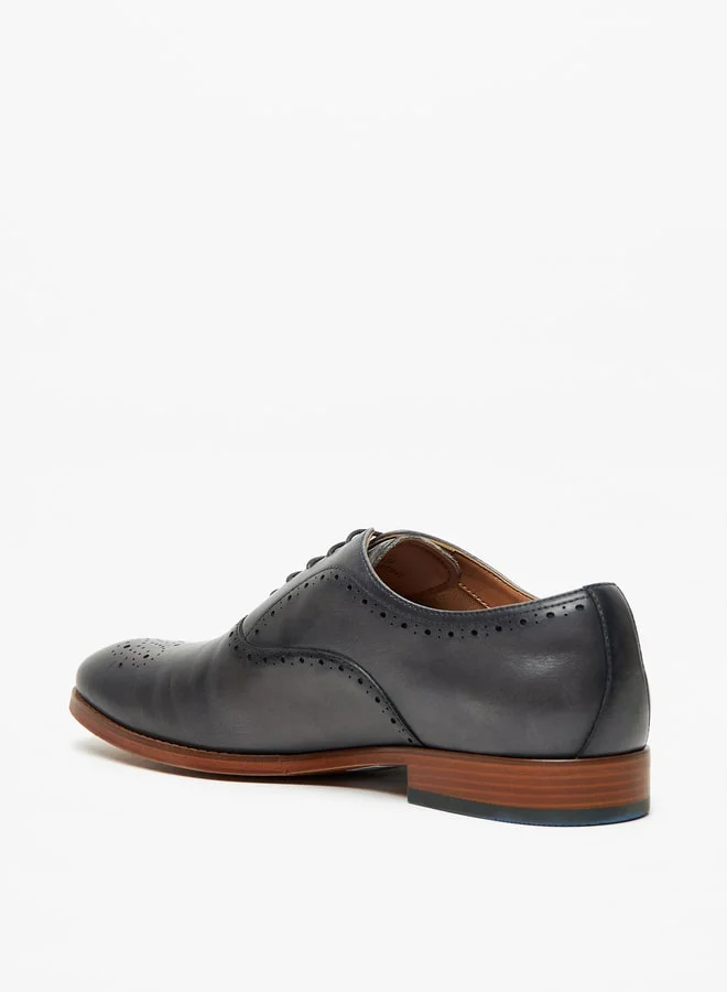 DUCHINI Mens' Oxford Shoes with Lace-Up Closure