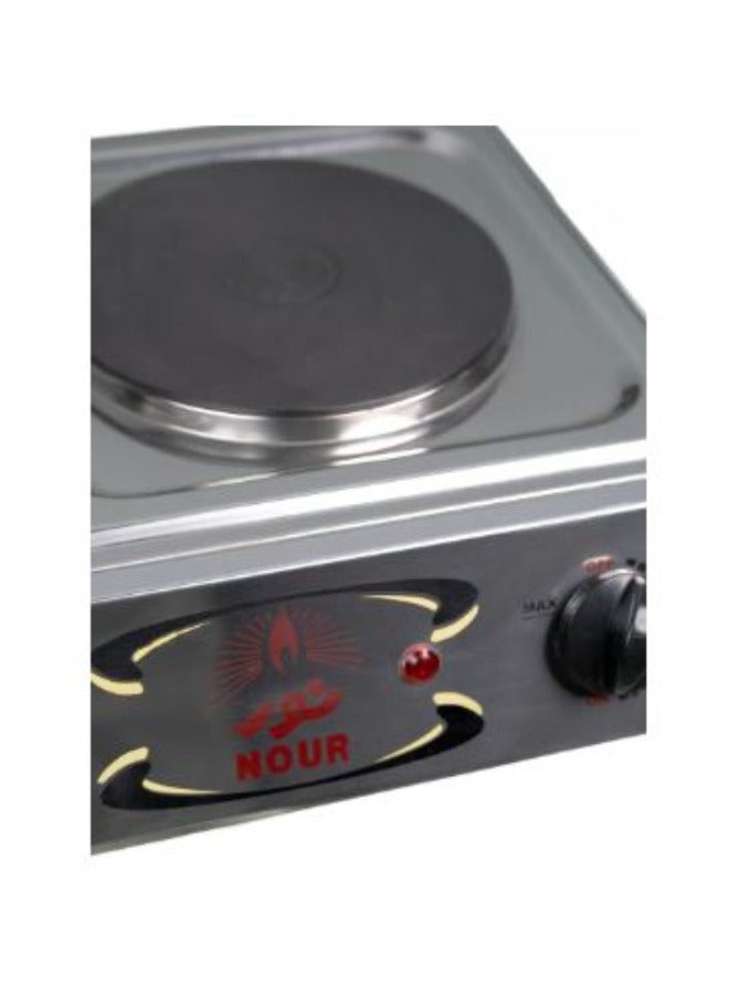 Nour Electric stovetop 1-burner 1500W stainless steel - Image 3