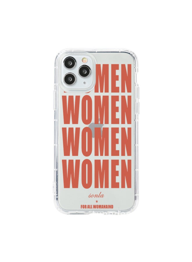 WOMEN Phone Case For IPhone12 Apple 13 Pro Transparent Soft 14/15 Case For 16 Pro Drop-resistant Case-Color:123Q-Applicable Model:Apple 14 Pro Max