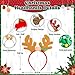 HOVACY 96 Pcs Christmas Headbands Christmas Costume Headband Santa Christmas Tree Snowman Colorful Stars Reindeer Antler Headwears for Christmas Hair Accessories Photos Booth Christmas Party Supplies - Image 4