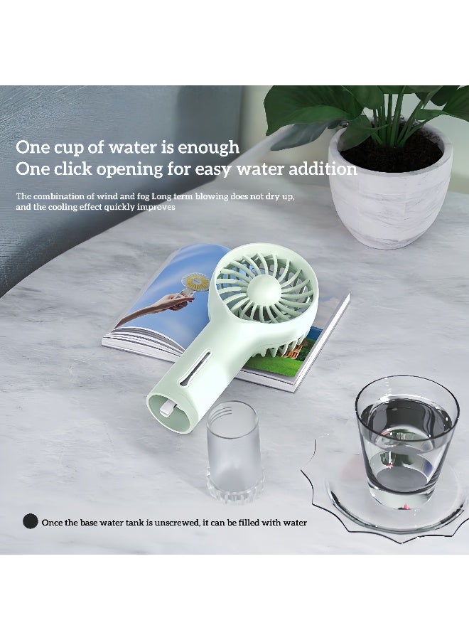 New hand-held spray fan, usb portable mini fan, mute charging fan, outdoor spray fan, small fan, fan (brown)  - Image 4