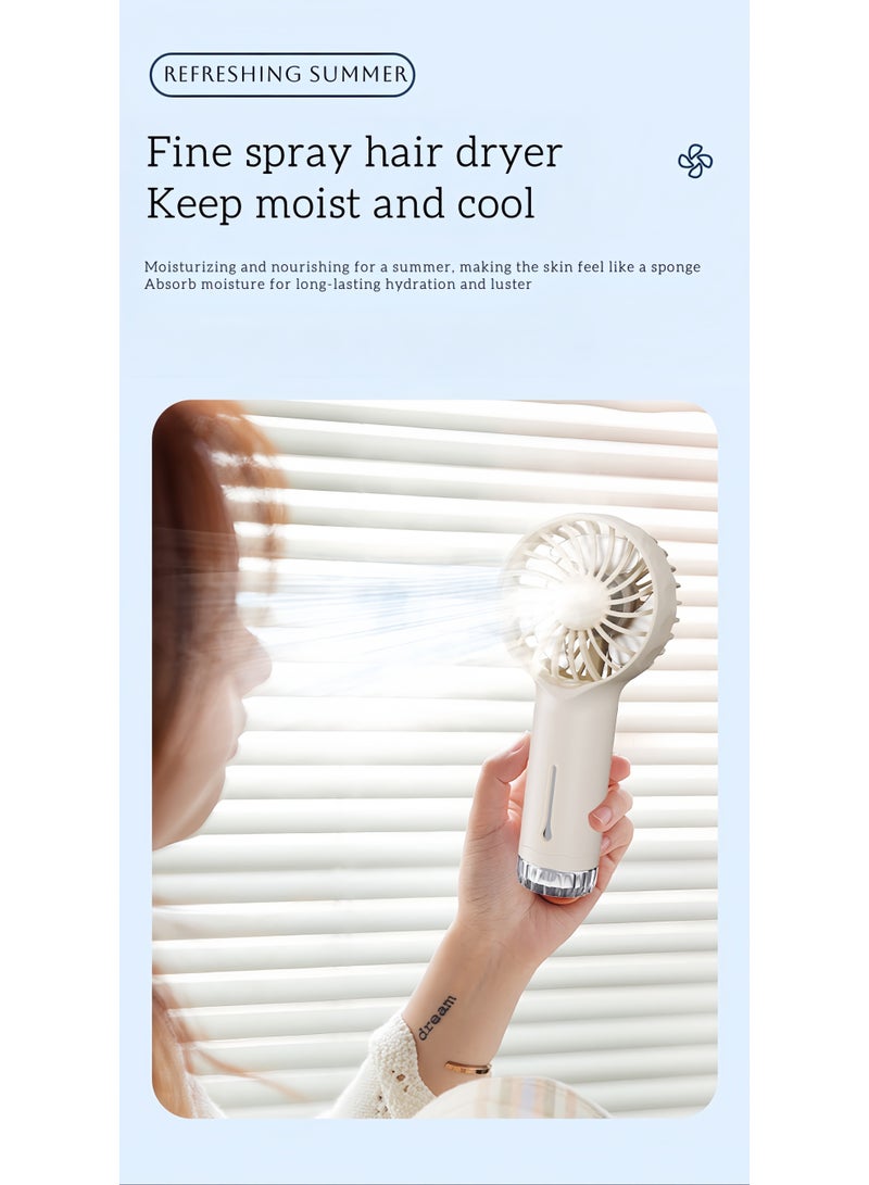 New hand-held spray fan, usb portable mini fan, mute charging fan, outdoor spray fan, small fan, fan (brown)  - Image 3