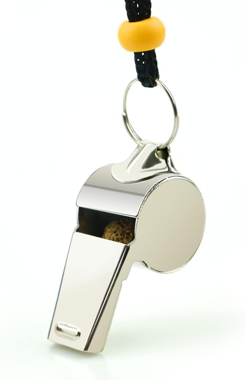 Hipat Stainless Steel Sports Whistles with Lanyard, Loud Crisp Sound Whistles Bulk Great for Coaches, Referees, and Officials - Image 5