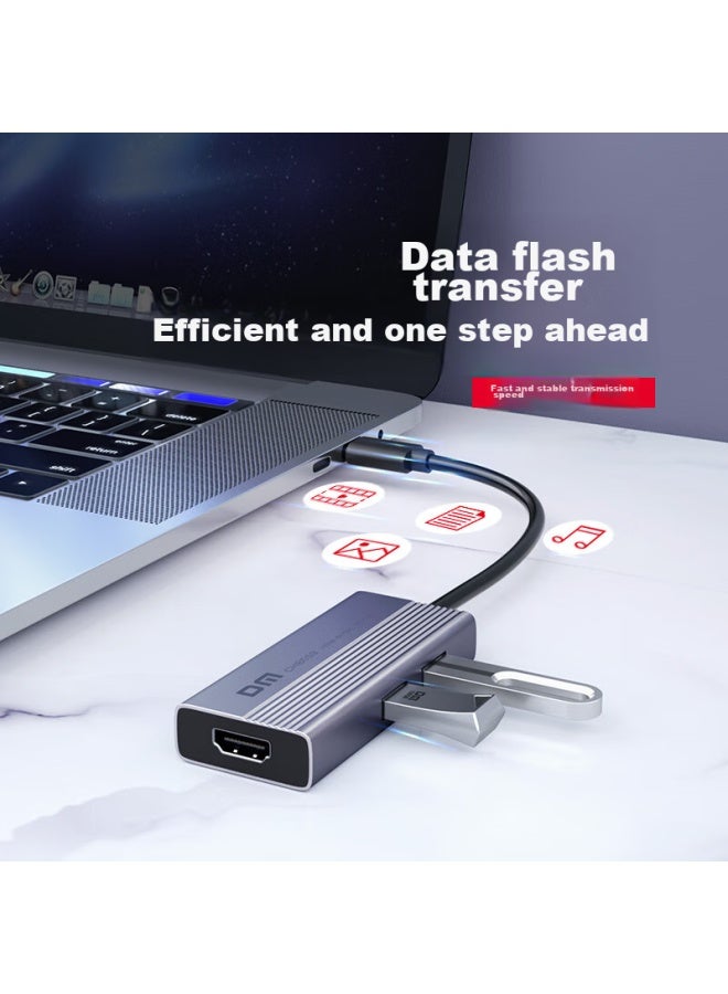 Dm Daimai Type-c Six-in Expansion Dock, Usb-c To Hdmi Adapter, Apple Huawei Computer Ipad Converter, 4k Screen Mirroring Expansion Card Reader, Chb059 - Image 3