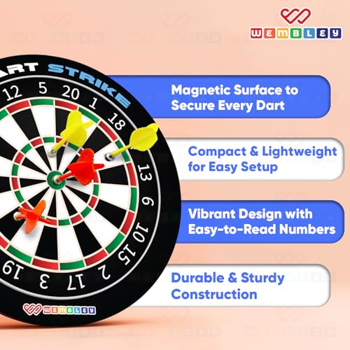 Wembley Magnetic Dart Board Game for Kids | Indoor & Outdoor Safe Dart Game with Strong Magnetic Darts | Toys for 4+ Year Boys & Girls | Birthday Gift Toy for Kids - Image 4
