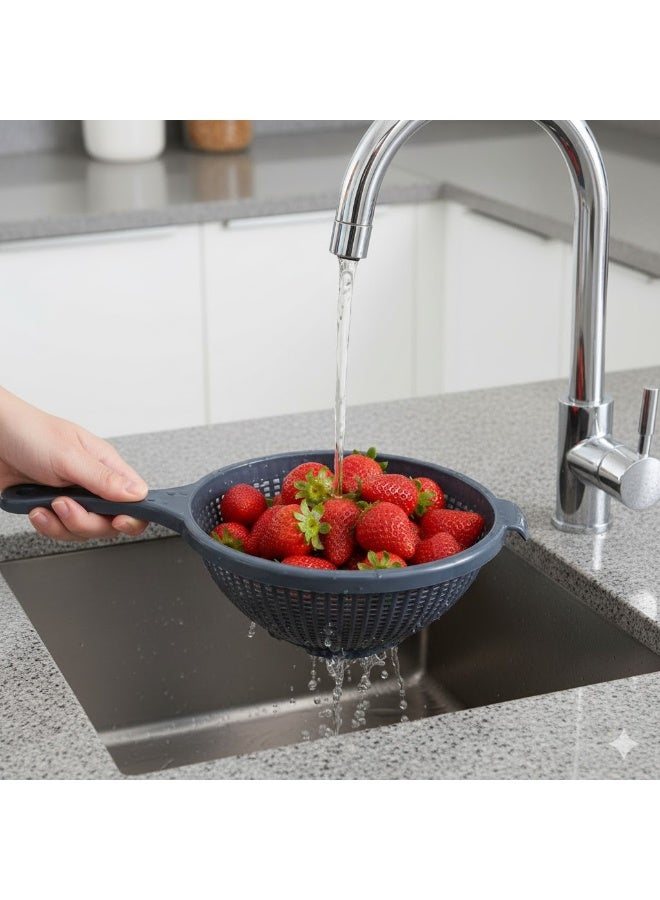 FAVELA Plastic kitchen colander with handle – ideal for draining and washing pasta, vegetables, and fruits – color selection is random - Image 5