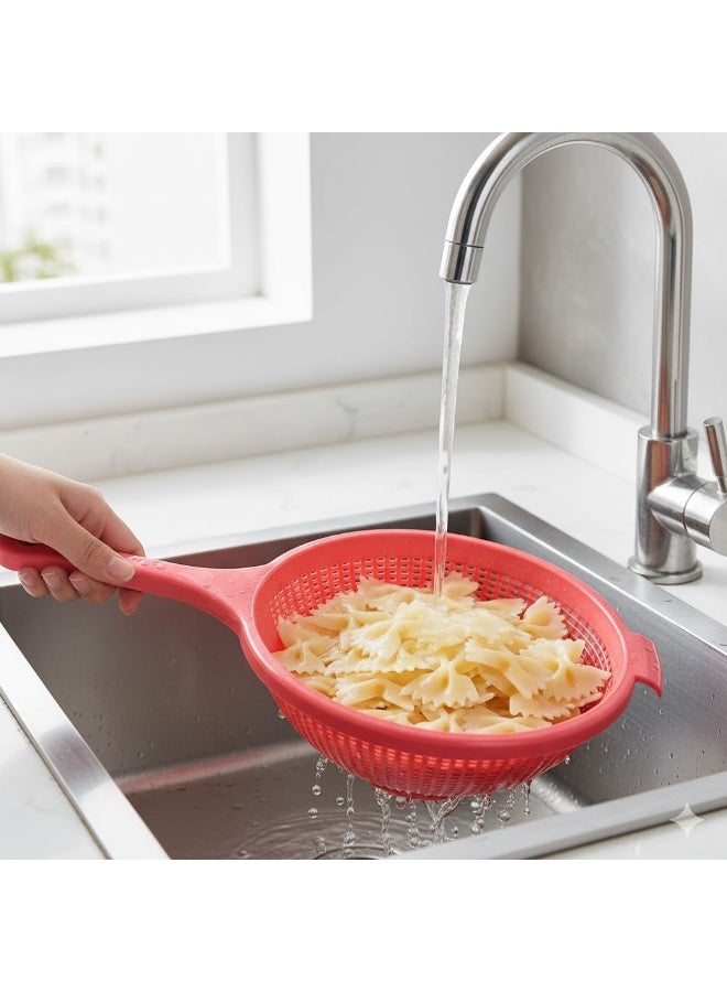 FAVELA Plastic kitchen colander with handle – ideal for draining and washing pasta, vegetables, and fruits – color selection is random - Image 3