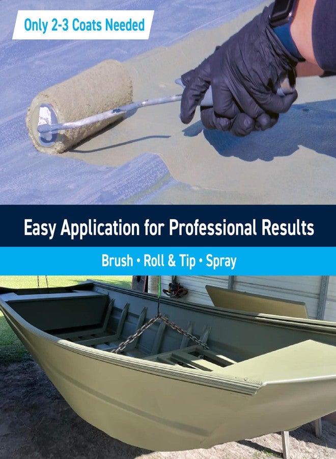 TotalBoat طلاء قوارب الألومنيوم من توتال بوت للقوارب الصغيرة، وقوارب صيد سمك القاروص، والقوارب الصغيرة، وقوارب صيد البط، وقوارب جون، والعوامات (رمادي فاتح)، 1 كوارت (عبوة من 1) - Image 5