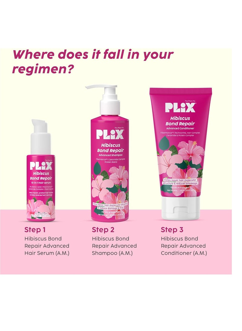 PLIX THE PLANT FIX Hibiscus Bond Repair 10-in-1 Hair Serum FiberHance™ Repairs Damage Hair Strengthens Keratin Structure Provides 3X strengthening 50ml - Image 5