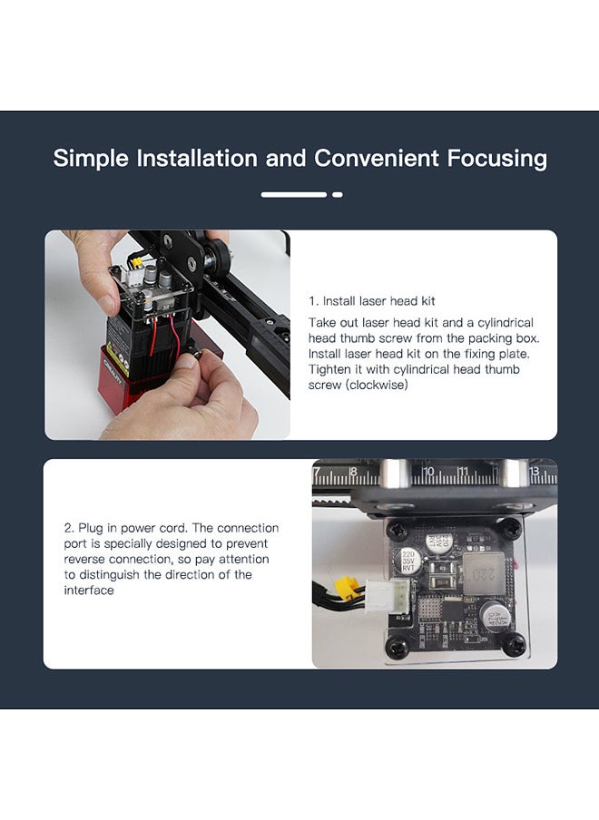 Creality 3D - Ender-3 S1 CV-Laser Module 24V 1.6W Laser Head Compatible with Ender-3 S1 Pro/Ender-3 S1 Plus CV-01 PRO CNC Laser Carving Machine Precise Focusing Laser Spot Soot Absorption Eye Protection - Image 1