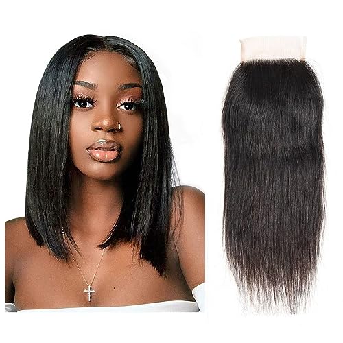 Rebasar Straight Bundles Human Hair 14 14 14 Inch 100% Unprocessed Brazilian Virgin Weave Bundles Human Hair for Black Women Remy Straight Hair Extensions Natural Black Color Weft - Image 1