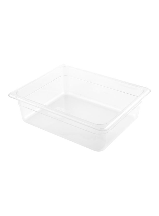 Restaurantware 4 Inch Deep Food Pans, 1 1/2 Size Commercial Food Storage Container - Freezable, Break-Resistant, Clear Plastic Cold Pans, Dishwashable, For Kitchens, Restaurants, Or Cafeterias - Image 1