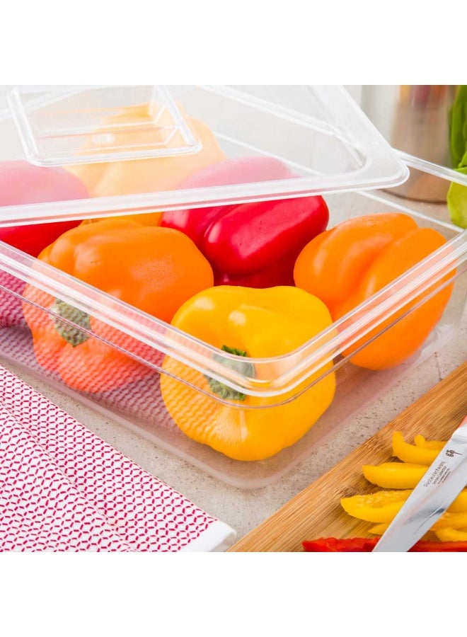Restaurantware 4 Inch Deep Food Pans, 1 1/2 Size Commercial Food Storage Container - Freezable, Break-Resistant, Clear Plastic Cold Pans, Dishwashable, For Kitchens, Restaurants, Or Cafeterias - Image 3