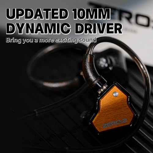 Linsoul 7Hz x Crinacle Zero:2 in Ear Monitor, Updated 10mm Dynamic Driver IEM, Wired Earbuds Earphones, Gaming Earbuds, with OFC IEM Cable for Musician (with MIC, Orange) - Image 3