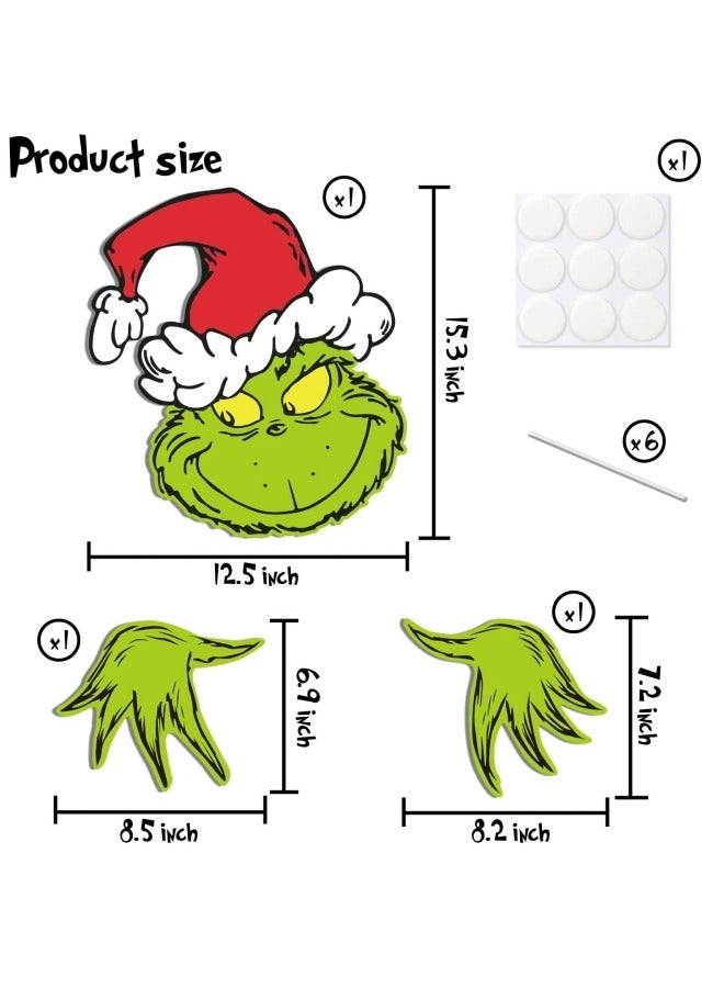 CCOVERY Fence Peeker Decoration Christmas Decorations Outdoor Fence Yard Sign - Image 2