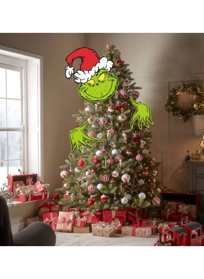 CCOVERY Fence Peeker Decoration Christmas Decorations Outdoor Fence Yard Sign - Image 3