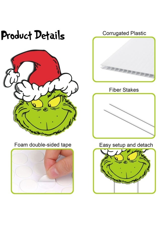 CCOVERY Fence Peeker Decoration Christmas Decorations Outdoor Fence Yard Sign - Image 4