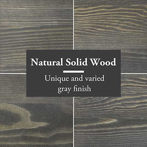 MyGift Vintage Gray Wood Beer Flight Sampler Serving Tray Caddies with Chalkboard Panels & 4 Tasting Glasses, Set of 2 - Image 2