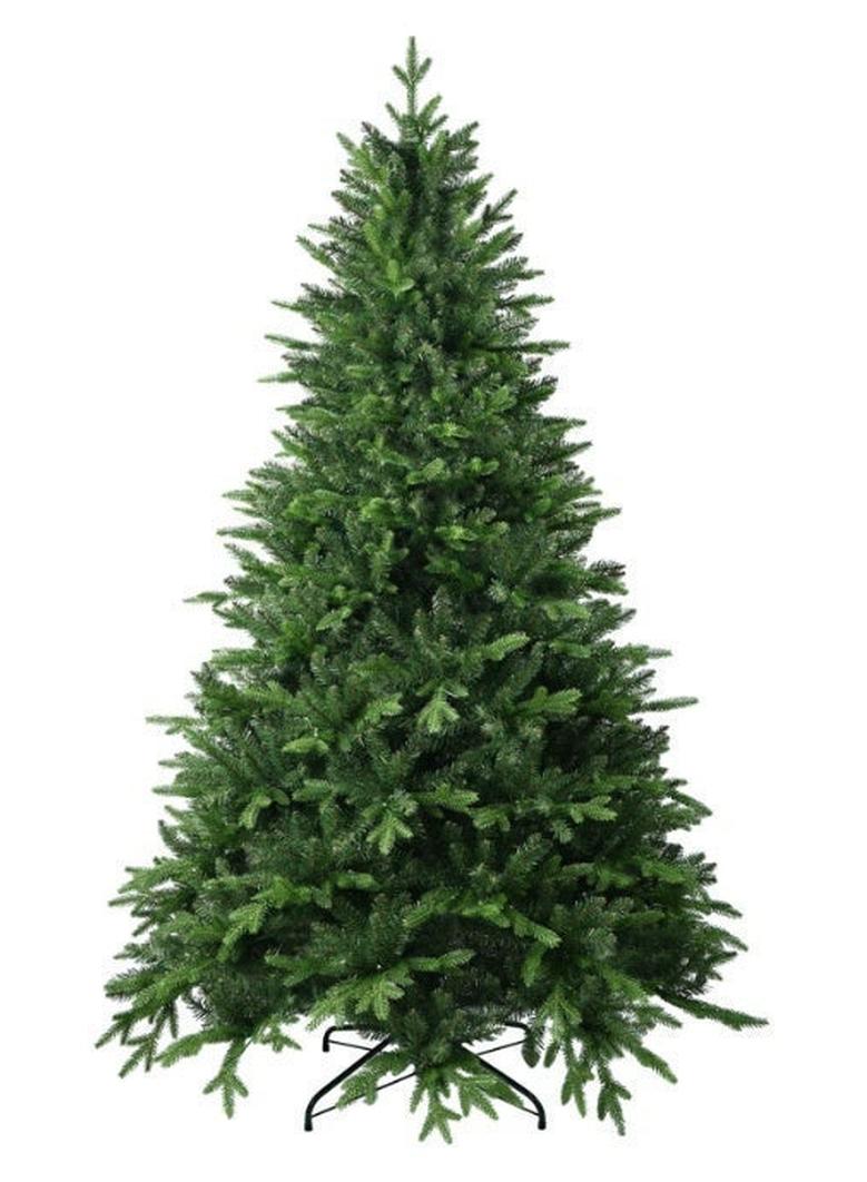 Cokrsh Artificial Christmas Tree, Hinged Artificial, Unlit Design, Dense Branches Realistic Holiday Décor​ w/Easy Assembly, Foldable Base - Image 1