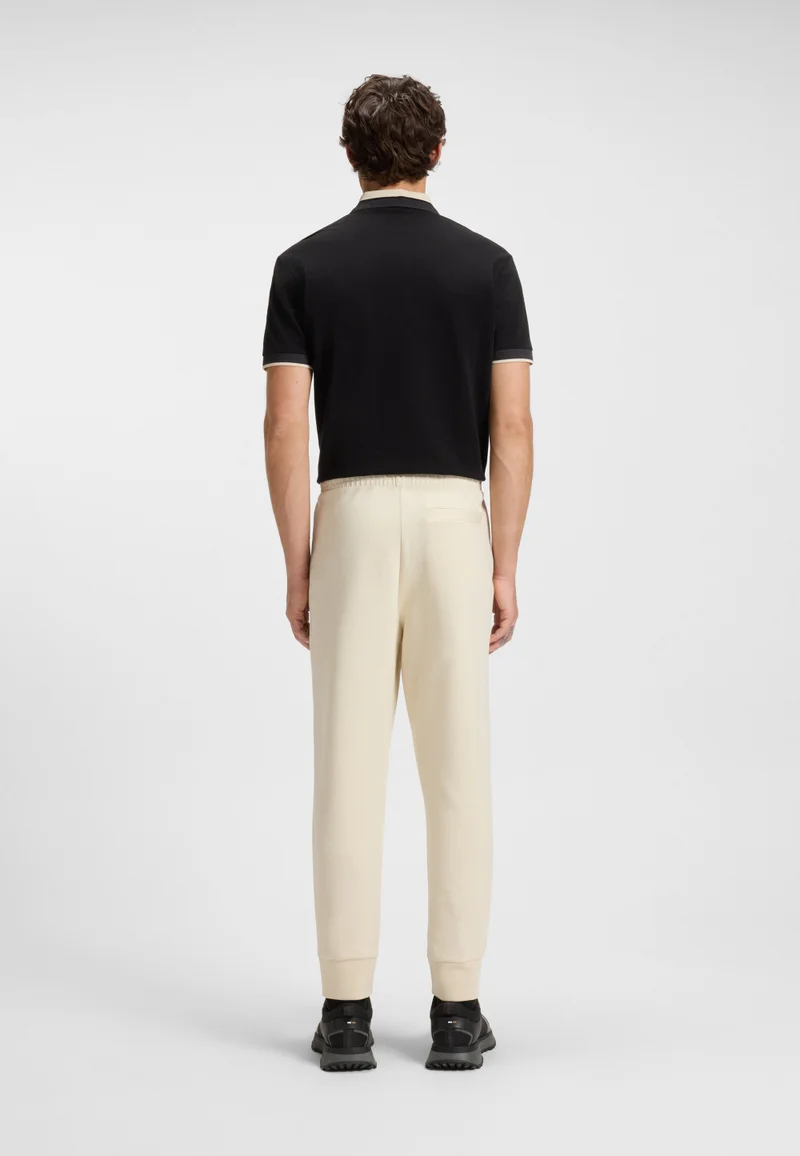 BOSS Stretch-cotton tracksuit bottoms with logo print