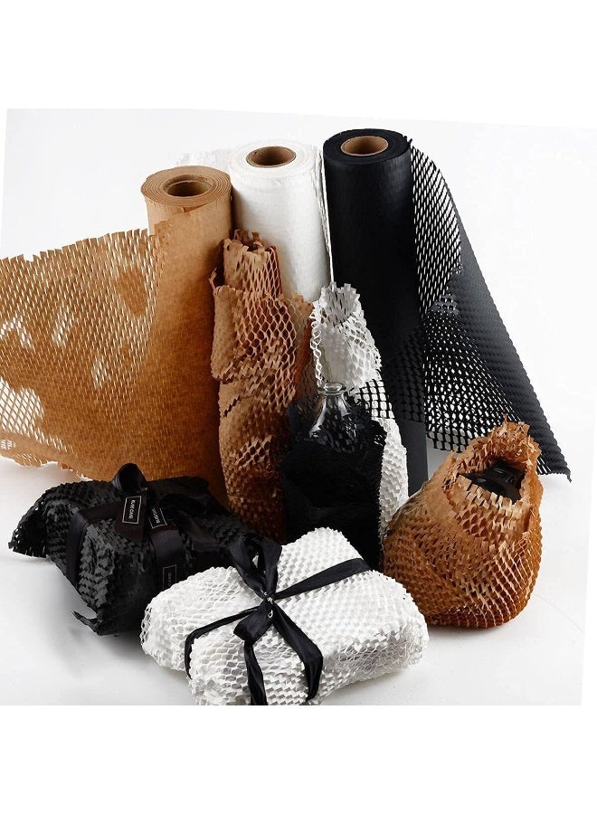 YelaJoy Honeycomb Packing Paper,Sustainable Alternative To Bubble Wrap For Moving Shipping Packing Roll,Eco Friendly Bubble Wrap Alternative Roll Kraft Paper Packing,White (30cm x 30m) - Image 4