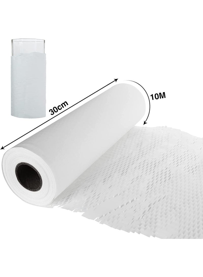 YelaJoy Honeycomb Packing Paper,Sustainable Alternative To Bubble Wrap For Moving Shipping Packing Roll,Eco Friendly Bubble Wrap Alternative Roll Kraft Paper Packing,White (30cm x 30m) - Image 5