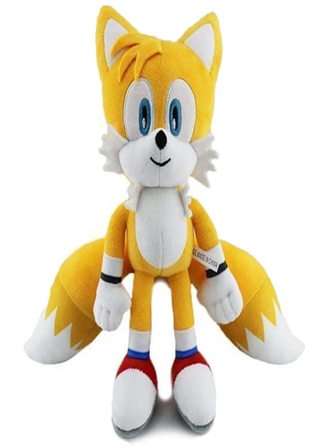 SHIRIA 12 inch Sonic Plush Doll,The Hedgehog 2 The Movie Knuckles Toy, Shadow Stuffed Animals Plush Pillow, Gift for Kids (Tails) - Image 1