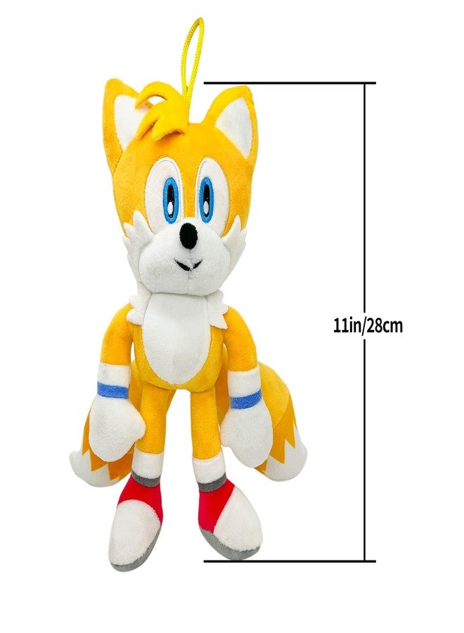 SHIRIA 12 inch Sonic Plush Doll,The Hedgehog 2 The Movie Knuckles Toy, Shadow Stuffed Animals Plush Pillow, Gift for Kids (Tails) - Image 2