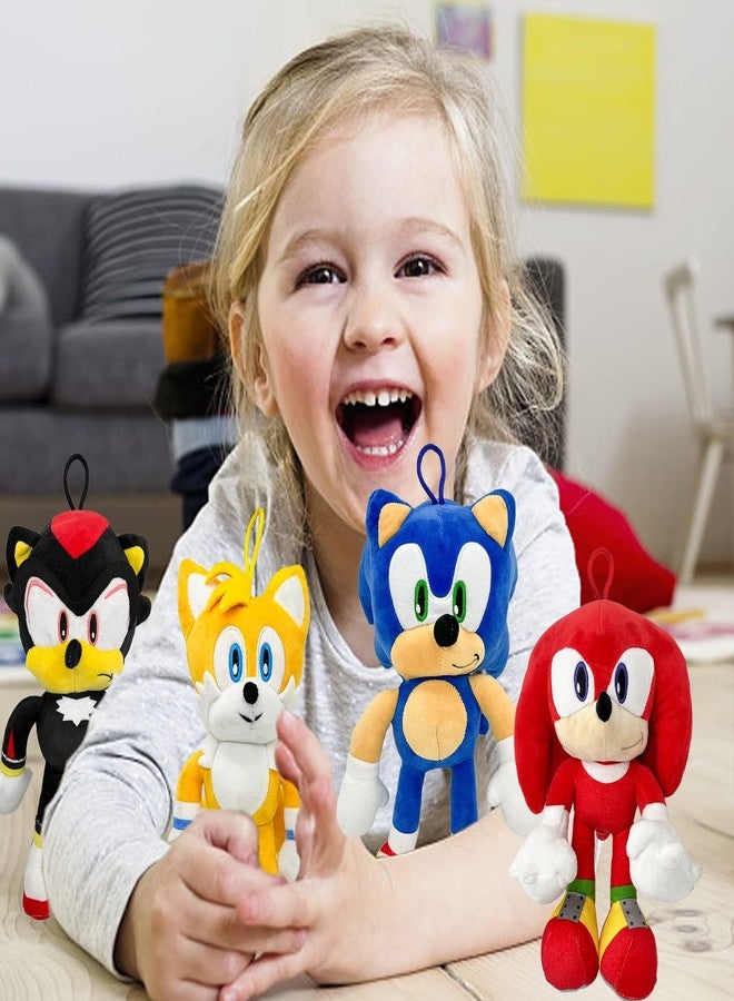 SHIRIA 12 inch Sonic Plush Doll,The Hedgehog 2 The Movie Knuckles Toy, Shadow Stuffed Animals Plush Pillow, Gift for Kids (Tails) - Image 5