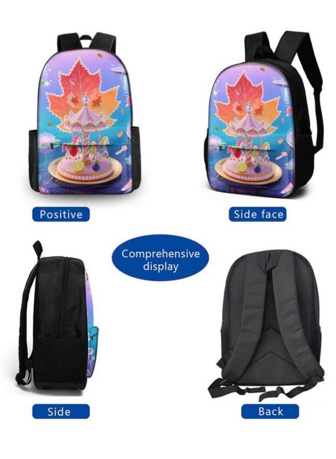 Bright Li Fire Backpacks + handbags + stationery bags | Back-to-school season/festival gifts | Cartoon bag three-piece set, easy to deal with various occasions (available for students, children, friends outings, mountain climbing, school, etc.) - 35 - Image 3