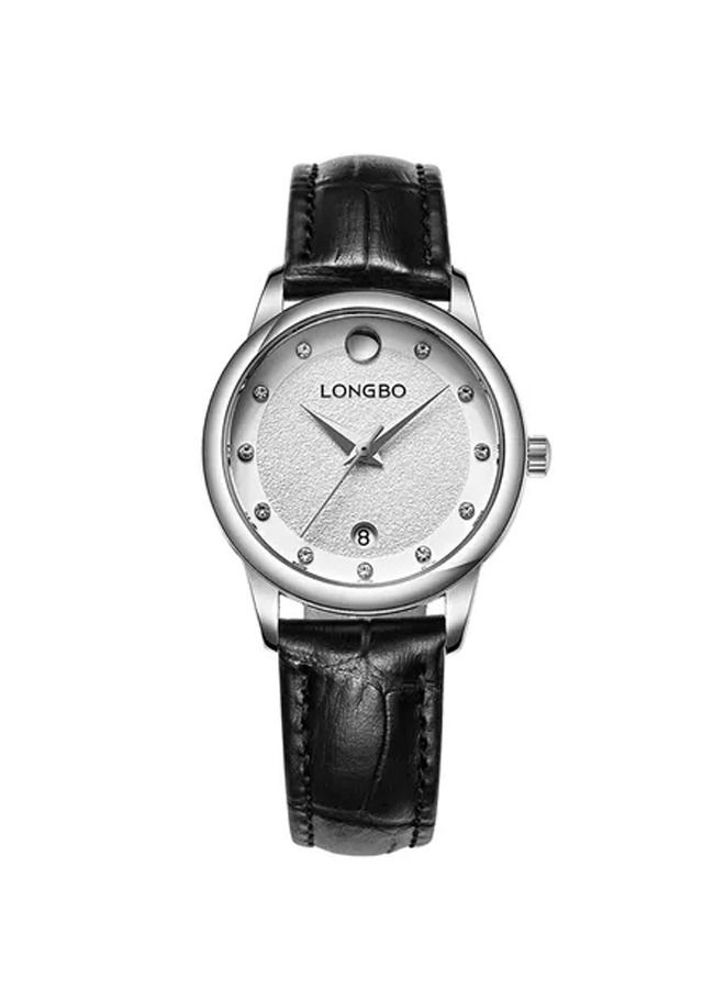 Longbo Women's Fashion Leather Strap Waterproof Quartz Watch - 30M Water Resistant for Swimming, Daily Wear, Elegant Business Casual Gift - Image 1