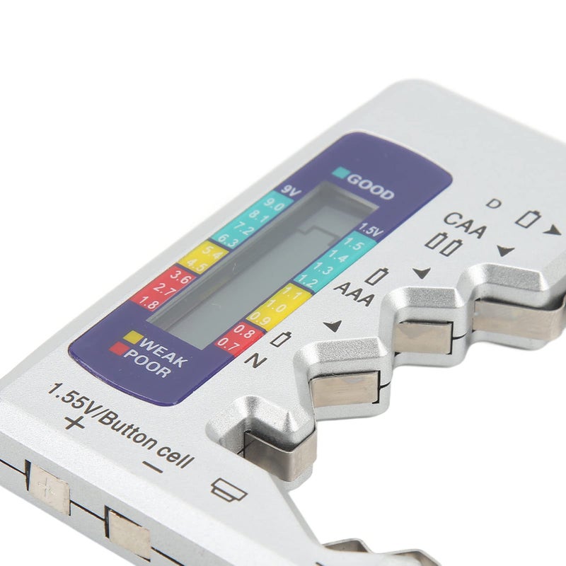 Universal Battery Capacity Tester LCD Screen Analyzer For DC AA AAA 1 5V Silver ABS - Image 5