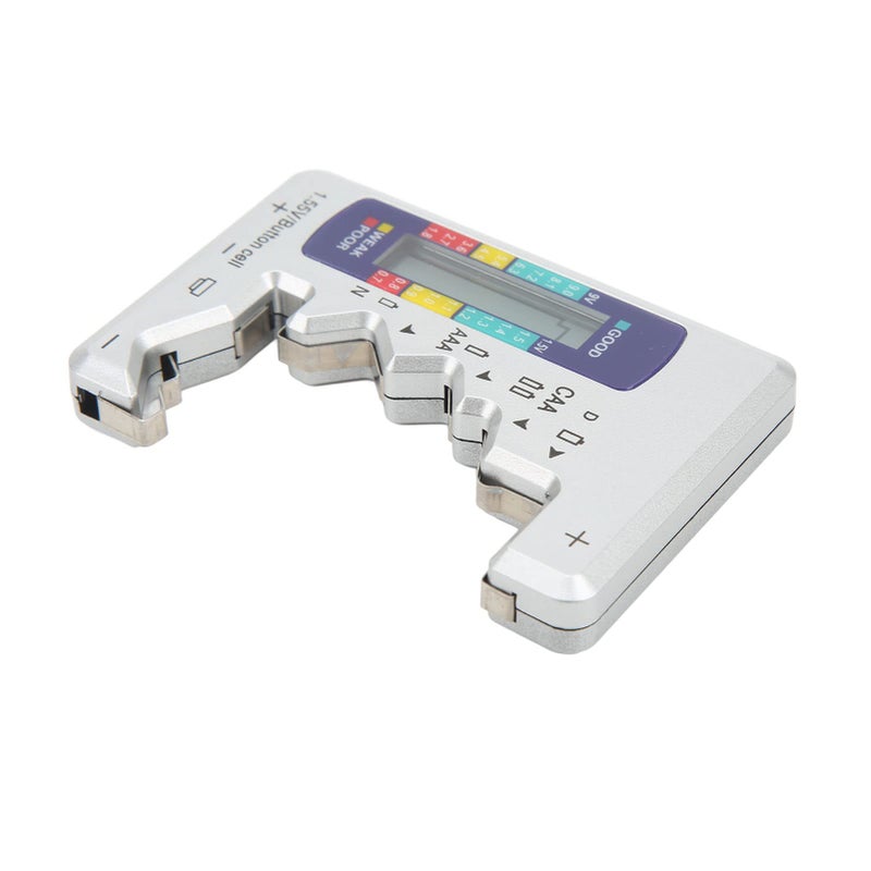 Universal Battery Capacity Tester LCD Screen Analyzer For DC AA AAA 1 5V Silver ABS - Image 2