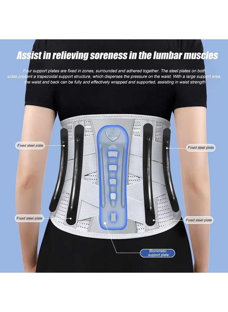 Bukela Lumbar Support Belt Lumbosacral Back Brace,Breathable Back Support Belt, Lower Back Pain Relief Warmer Stretcher for Herniated Disc, Sciatica, Scoliosis(XL)  - Image 4