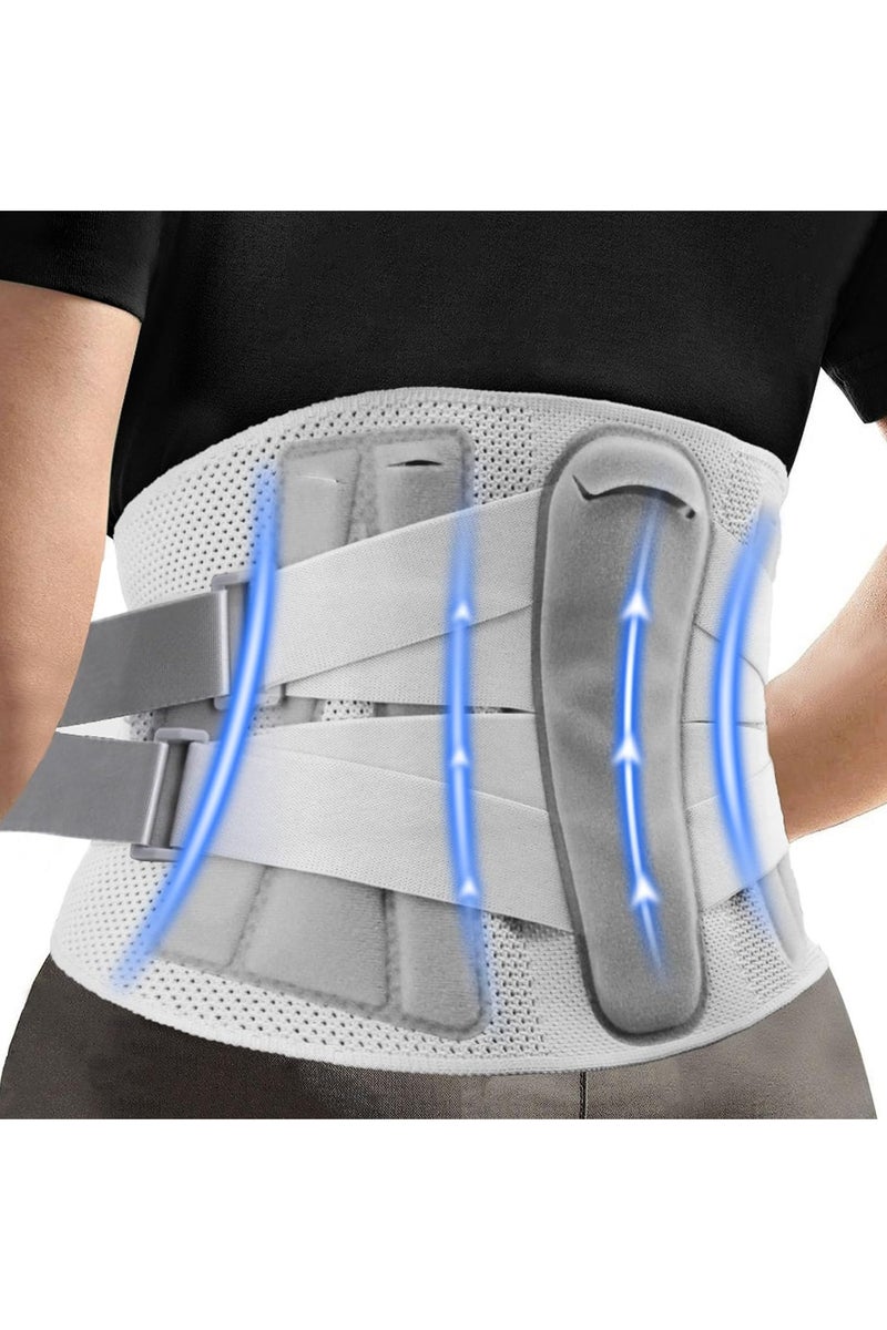 Bukela Lumbar Breathable Support Belt, Plate Support Waist Brace, Special Abdominal Belt With Steel Plate Support Waist Brace for Men and Women With Lumbar Disc Herniation Rehabilitation, Suitable for Herniated Disc, Sciatica, Scoliosis, Suitable for Men and Women (xl)  - Image 1
