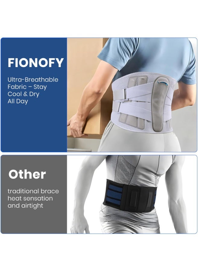 Bukela Lumbar Breathable Support Belt, Plate Support Waist Brace, Special Abdominal Belt With Steel Plate Support Waist Brace for Men and Women With Lumbar Disc Herniation Rehabilitation, Suitable for Herniated Disc, Sciatica, Scoliosis, Suitable for Men and Women (xl)  - Image 3