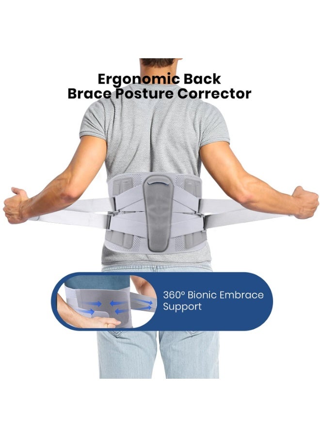 Bukela Lumbar Breathable Support Belt, Plate Support Waist Brace, Special Abdominal Belt With Steel Plate Support Waist Brace for Men and Women With Lumbar Disc Herniation Rehabilitation, Suitable for Herniated Disc, Sciatica, Scoliosis, Suitable for Men and Women (xl)  - Image 2