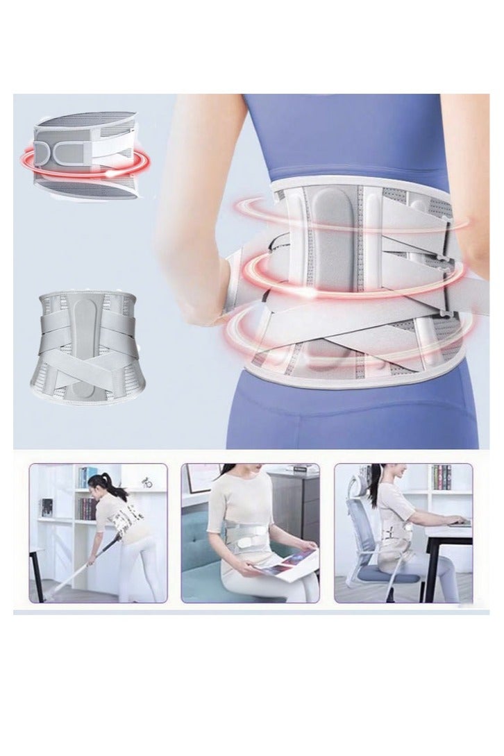 كيلا دعامة ظهر رياضية للرجال والنساء، حزام دعم أسفل الظهر القطني القابل للتنفس لعرق النسا، والانزلاق الغضروفي، وتخفيف آلام الظهر، ورفع الأثقال، مع أحزمة مزدوجة قابلة للتعديل - Image 3