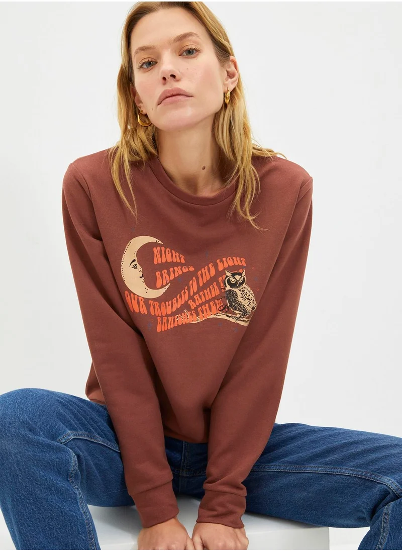 trendyol Graphic Knitted Sweatshirt