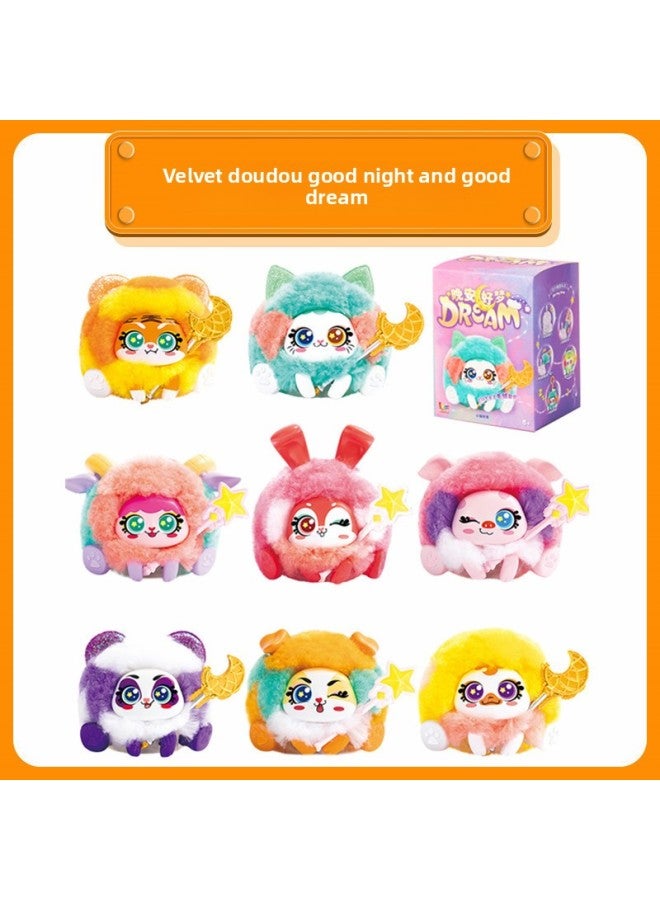 Xiao Ling Rong Doudou DIY Handmade Plush Cute Pet Good Night Dream Elf Girl Cute Doll Creative Puzzle-Color:Elf Style ~ Cheese Mouse - Velvet Doudou Diy Plush Toy