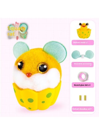 Xiao Ling Rong Doudou DIY Handmade Plush Cute Pet Good Night Dream Elf Girl Cute Doll Creative Puzzle-Color:Elf Style ~ Cheese Mouse - Velvet Doudou Diy Plush Toy - pzsku/ZEEB3FE7A78F323A53CC3Z/45/1745424346/a3b7baa9-7896-4b22-9b95-354dfd2c90b2