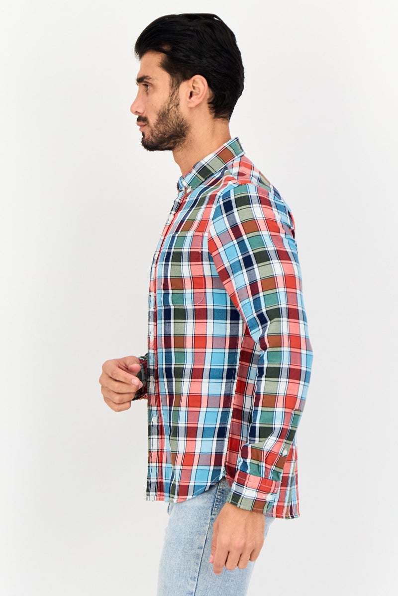 Levi's قميص رجالي ضيق بأكمام طويلة بتصميم مربعات، متعدد الألوان - Image 3