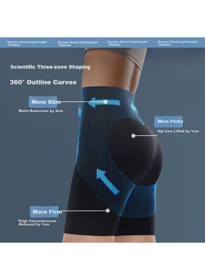 Beneunder Women's High Waist Tummy Control Lifting Shaping Waist Cincher Summer Shaping Safety Pants Dusk Black XL - Image 2
