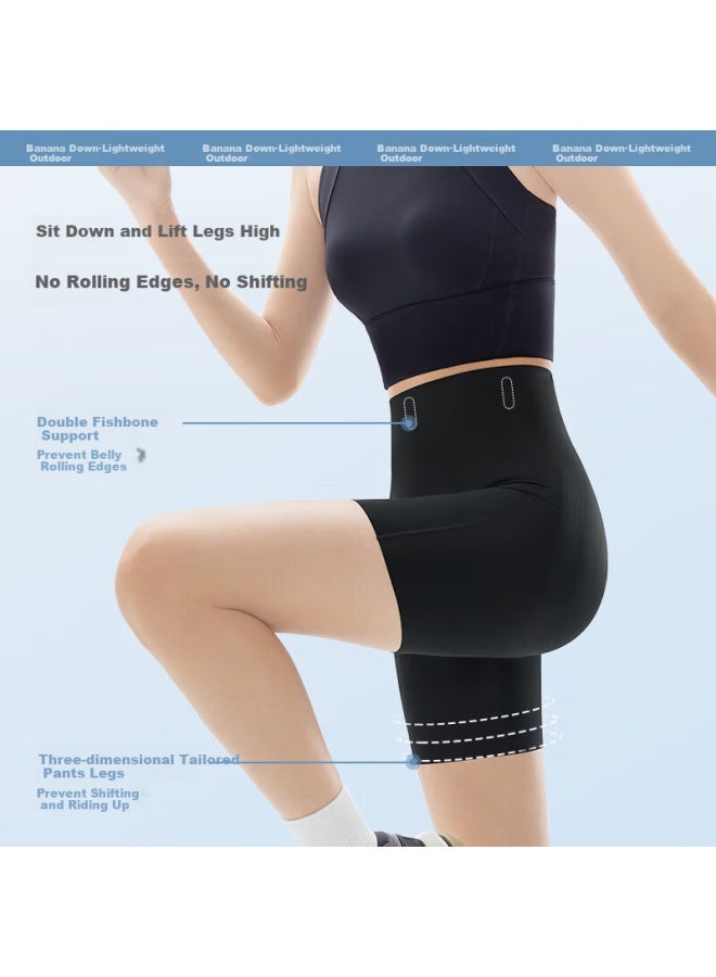 Beneunder Women's High Waist Tummy Control Lifting Shaping Waist Cincher Summer Shaping Safety Pants Dusk Black XL - Image 4